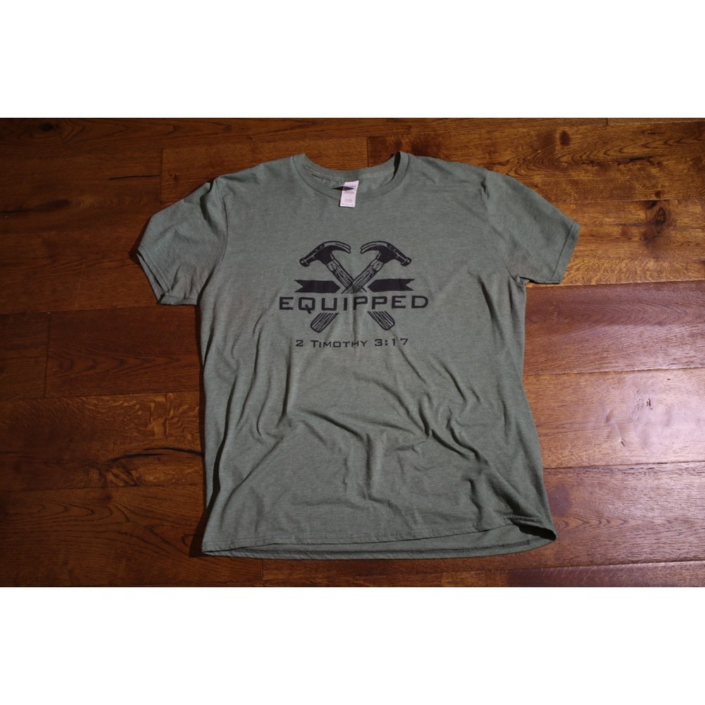 Faith Based shirt Equipped 2 Timothy 3:17 Mens Size XL‎